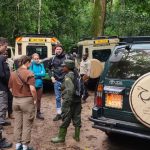 Clients ready to trek gorillas